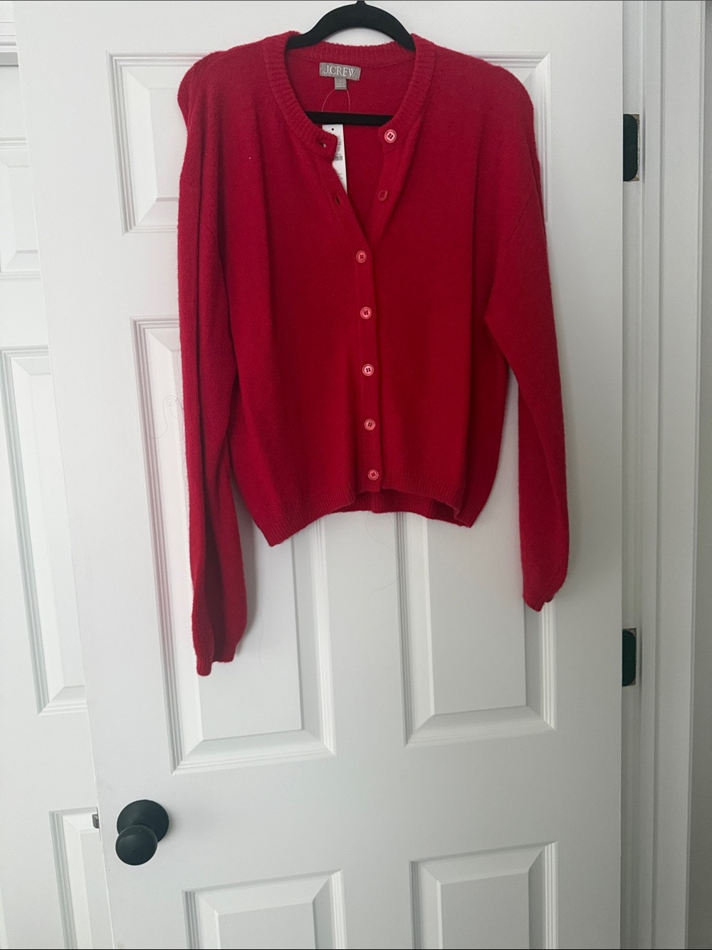J. Crew Bright Red Button-Front Women's Cardigan